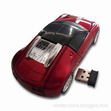 2.4G, 3D Wireless Optical Car Mouse with Distance of 10m